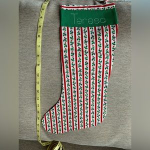 Price ⬇️ Cross stitched Cotton Christmas Stocking.